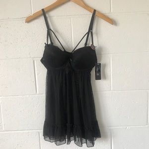 Black flowy lingerie